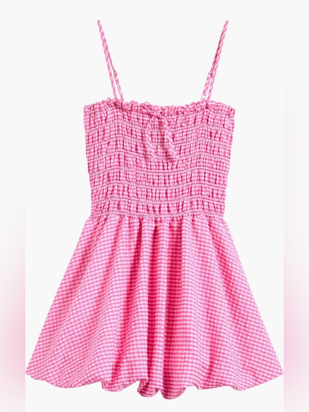 Girls Pink Gingham Smocked Sundress size medium